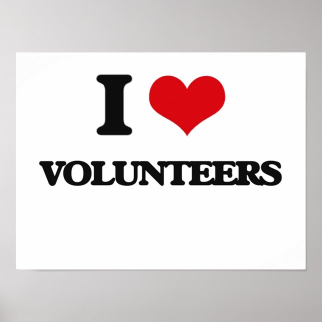 I love Volunteers Poster (Front)