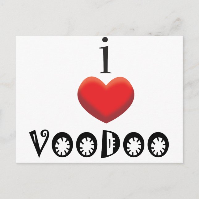 I LOVE VOODOO POSTCARD (Front)