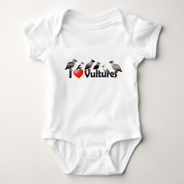 I Love Vultures (Africa) Baby Bodysuit (Front)