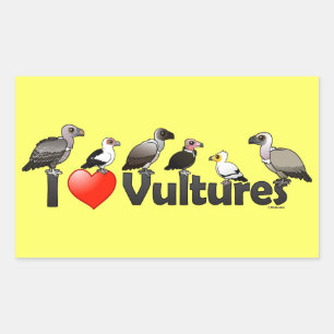 I Love Vultures (Africa) Rectangular Sticker