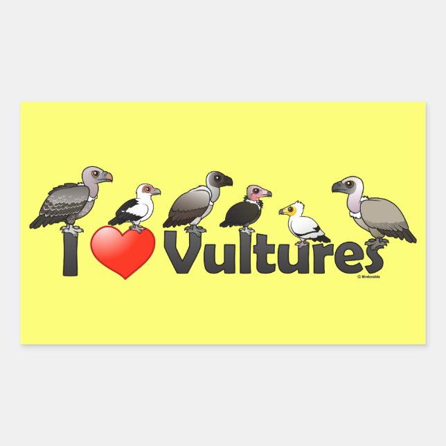 I Love Vultures (Africa) Rectangular Sticker (Front)