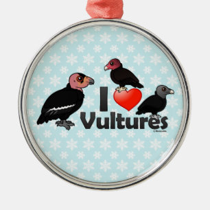 I Love Vultures (North America) Metal Tree Decoration