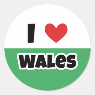 I love Wales Classic Round Sticker