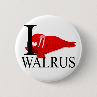 I Love Walrus Buttons