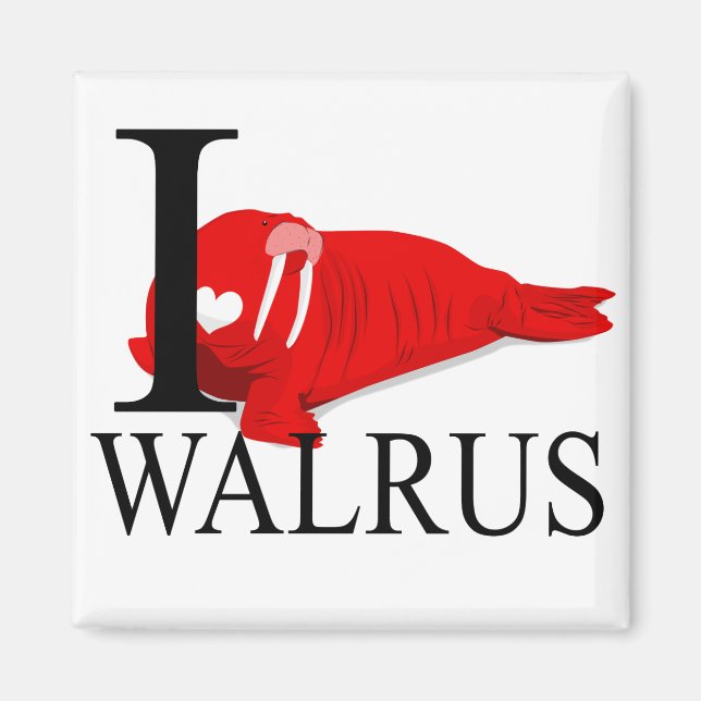 I Love Walrus Magnets (Front)