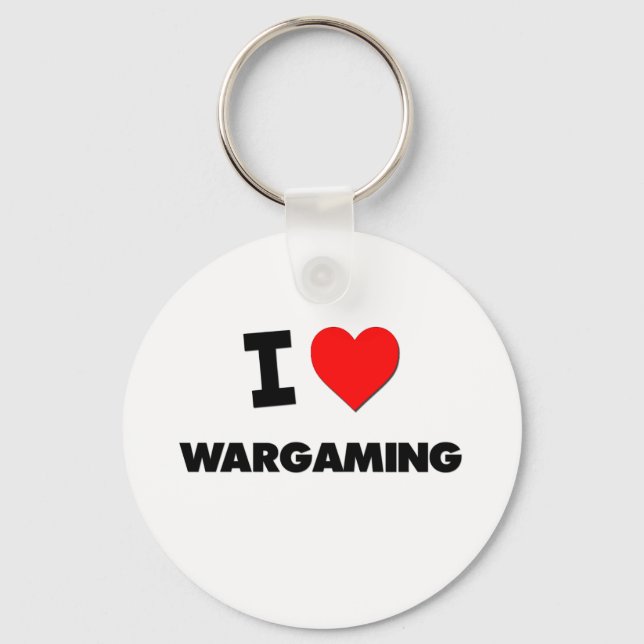 I Love Wargaming Key Ring (Front)