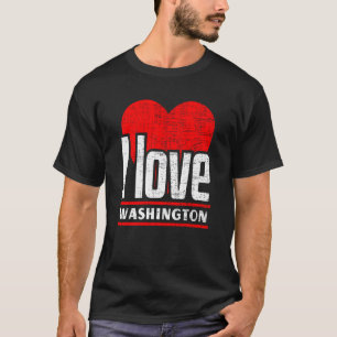 I Love Washington Best Home State I Heart Washingt T-Shirt