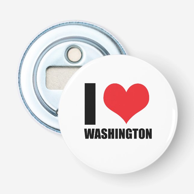 I love Washington Bottle Opener (Front)
