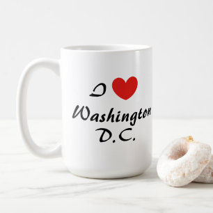 I Love Washington, D.C Heart Typography Coffee Mug