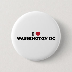 I Love Washington DC 6 Cm Round Badge