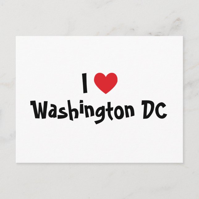 I Love Washington DC Postcard (Front)