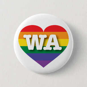 I love Washington Gay Pride 6 Cm Round Badge