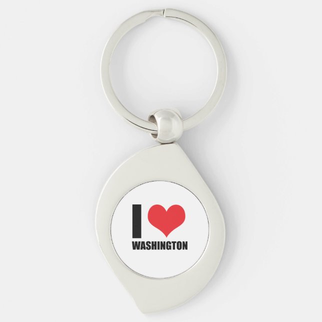 I love Washington Key Ring (Front)