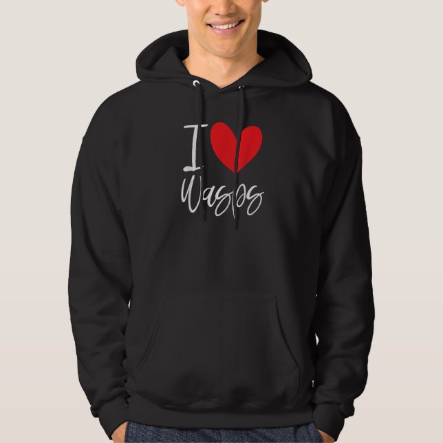 I Love Wasps Bees Flying Insect Nest Hornet  Stude Hoodie (Front)