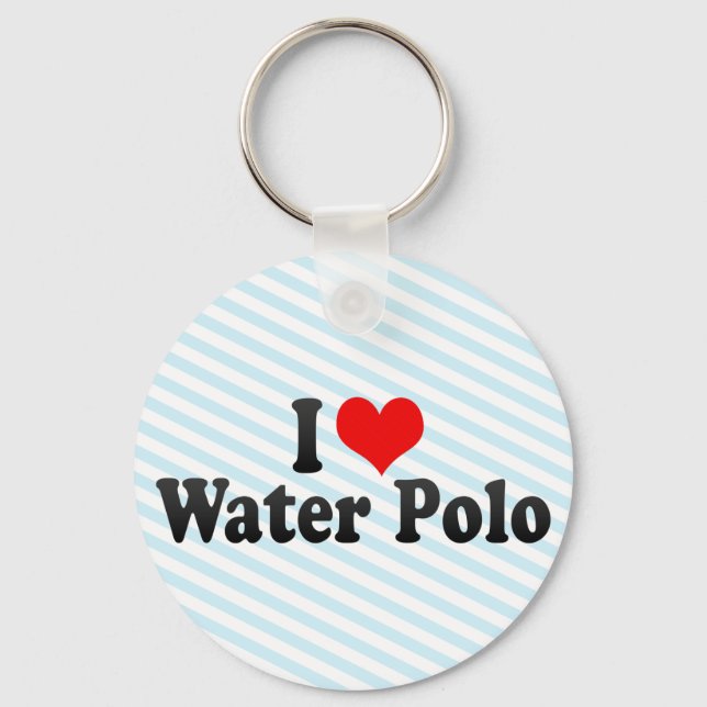I Love Water Polo Key Ring (Front)