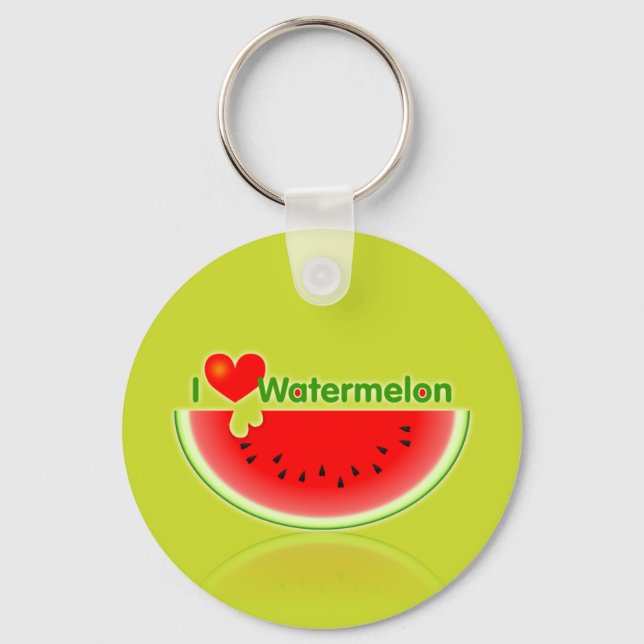 I Love Watermelon Keychain (Front)
