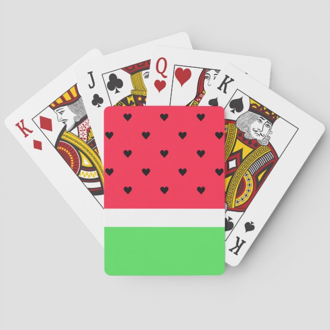 I Love Watermelon Playing Cards (Back)