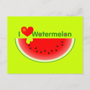 I Love Watermelon Postcard