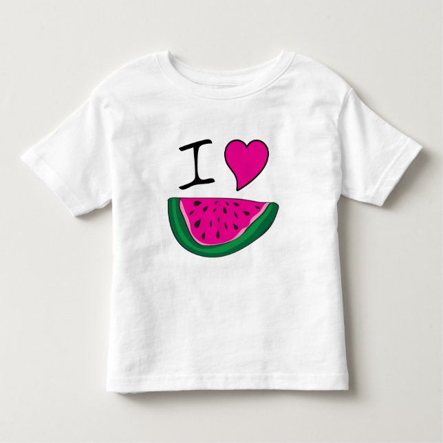 I Love Watermelon Toddler T-Shirt (Front)