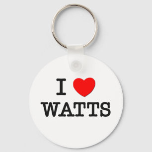 I Love Watts Key Ring