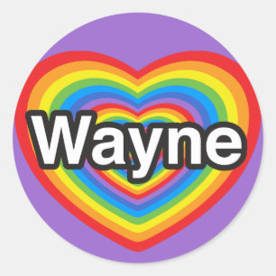 I love Wayne. I love you Wayne. Heart Classic Round Sticker