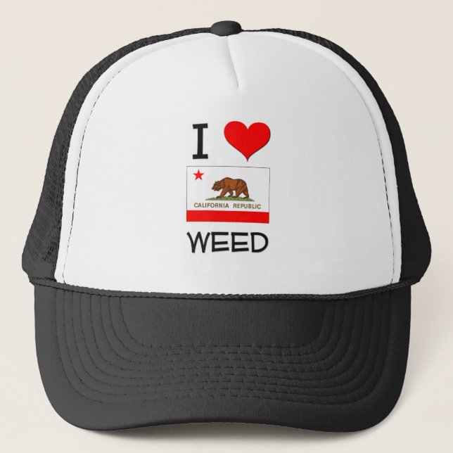 I Love WEED California Trucker Hat (Front)