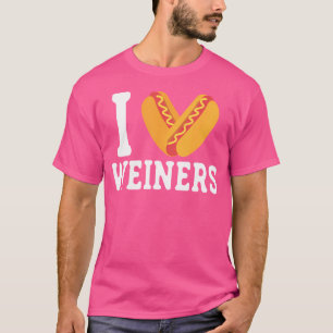 I Love Weiners Hotdogs Frankfurter Sausage Bun Cam T-Shirt