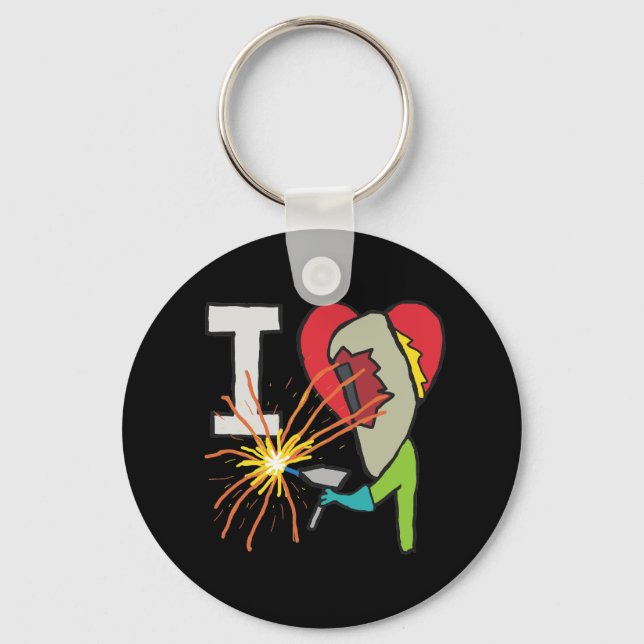 I Love Welding Key Ring (Front)