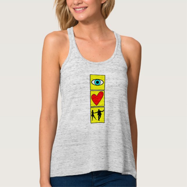 i love west coast swing / dance singlet (Front)