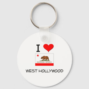 I Love WEST HOLLYWOOD California Key Ring
