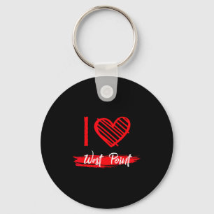 I Love West Int I Heart West Int  Key Ring