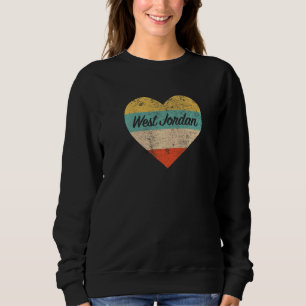 I Love West Jordan Utah Vintage Distressed Retro Sweatshirt