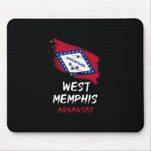 I Love West Memphis Arkansas Splatter Trip Vacatio Mouse Pad