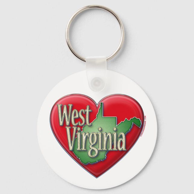 I love West Virginia Key Ring (Front)