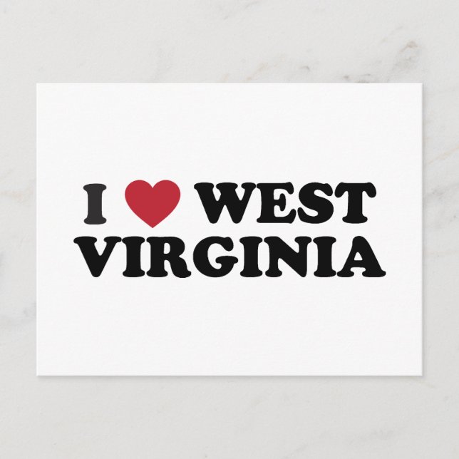 I Love West Virginia Postcard (Front)