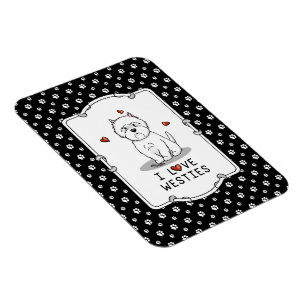 I Love Westies - West Highland White Terriers Cute Magnet