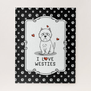 I Love Westies - West Highland White Terriers Jigsaw Puzzle