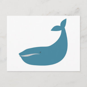 I love whales postcard