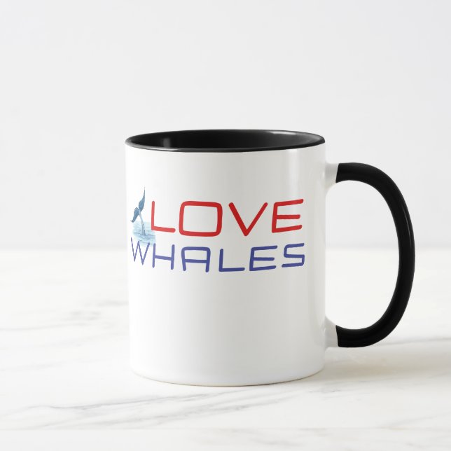 i love whales t-shirt ocean animals merch mug (Right)