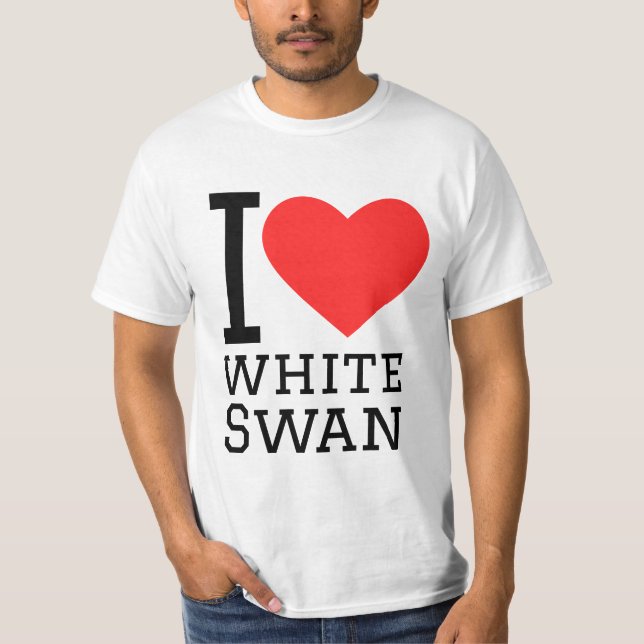 I love while swan T-Shirt (Front)