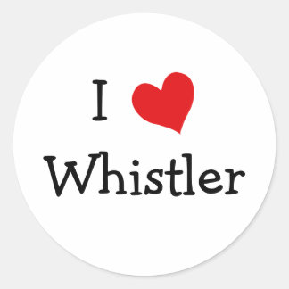 I Love Whistler Classic Round Sticker