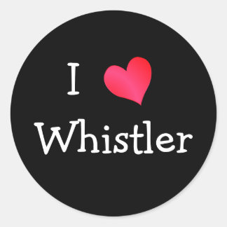 I Love Whistler Classic Round Sticker