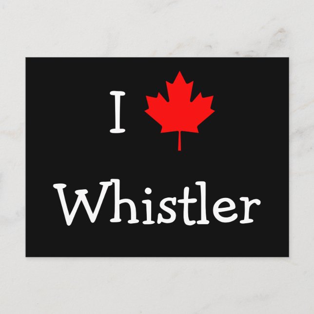 I Love Whistler Postcard (Front)