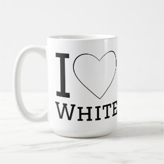 I love white  coffee mug