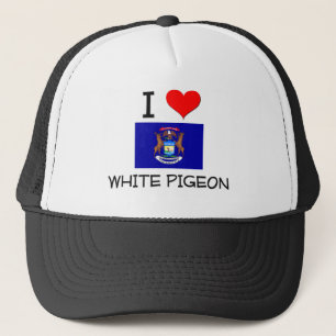 I Love White Pigeon Michigan Trucker Hat