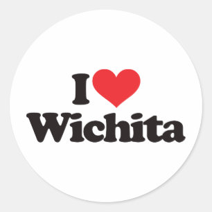 I Love Wichita Classic Round Sticker