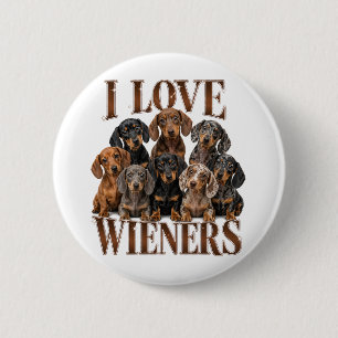 I Love Wieners 6 Cm Round Badge