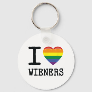 I Love Wieners A Rainbow Pride Lgbtq Gay Biual Hom Key Ring
