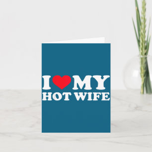 I Love Wife Red Heart Wife Card