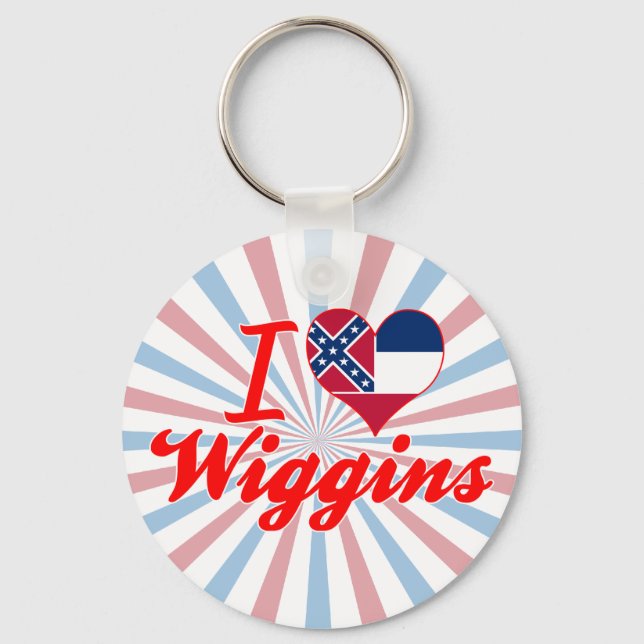 I Love Wiggins, Mississippi Key Ring (Front)